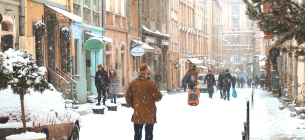 Зимний Львов, фото: скриншот из видео