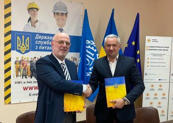 Голова АППУ Грігол Катамадзе та очільник Держпраці Віталій Сажієнко