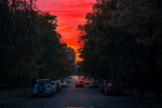 Автомобили, дорога, закат, погода, фото из соцсетей