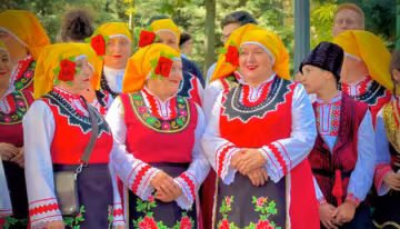 Кукери на болгарському етнофестивалі в Одесі