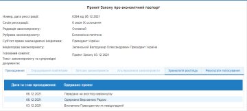 Законопроект "Про економічний паспорт", скріншот: w1.c1.rada.gov.ua