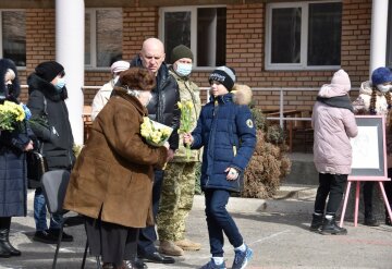 у Краматорську вшанували пам’ять загиблого добровольця, фото: штаб ООС