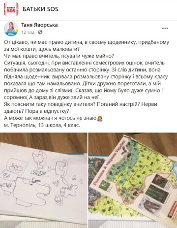 Пост Татьяны Яворской в Facebook / скриншот