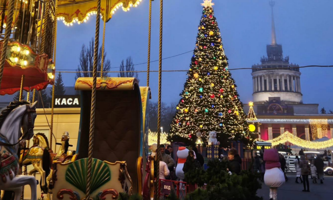 Украинцы, Новый год, ВДНХ, фото из соцсетей