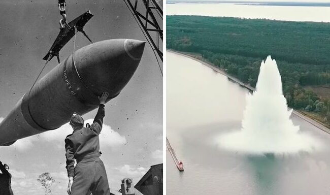 Взрыв бомбы, скриншот видео