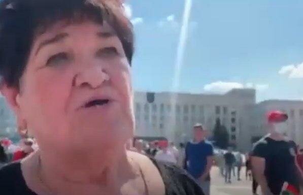 Протесты в Беларуси, скриншот с видео