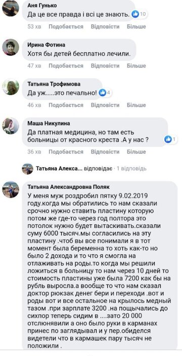 Комментарии к публикации, Facebook