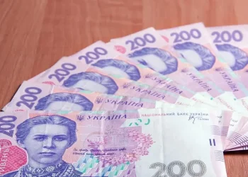 Украинские гривны разных номиналов, банкноты НБУ
