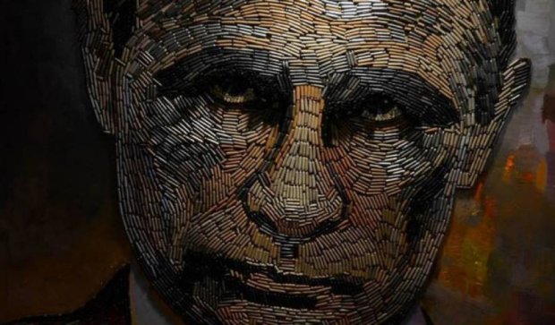 Українська художниця зробила портрет Путіна з п'яти тисяч гільз (фото)