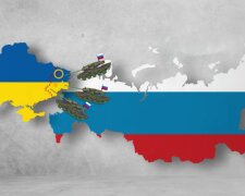 карта Украины и России