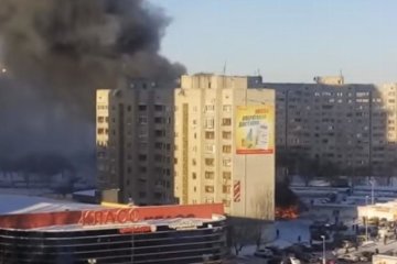 Згорів новорічний ярмарок в Харкові (відео)