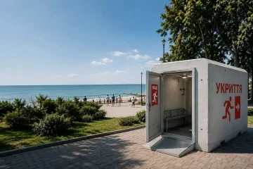 Мобільне укриття на 15-й станції Фонтану, Одеса, липень 2026