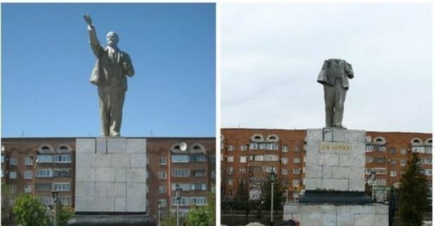 В Оренбургской области Ленину отбили голову и руку