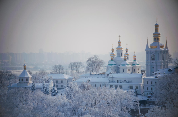 заснеженный Киев