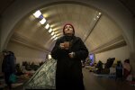 Укрытие в Киеве, украинцы фото Albert Lores