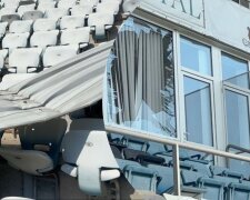 Поврежденный стадион Черноморец после атаки РФ 7 августа 2026