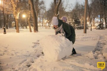 Харків'яни влаштували снігову битву, фото: Telegram де в Харкові