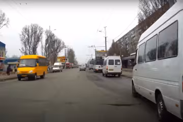 маршрутки Дніпра, скріншот з відео
