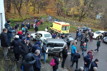 аварія в Холмогорівці, скріншот з відео
