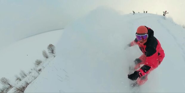 Сноубордист, фото: скріншот з відео