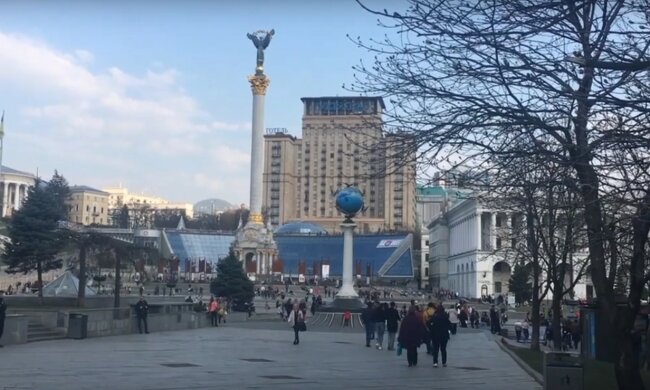 центр Киева, скриншот с видео
