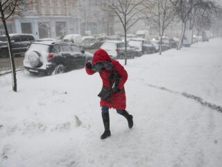 Снегопад в Украине, фото: REUTERS