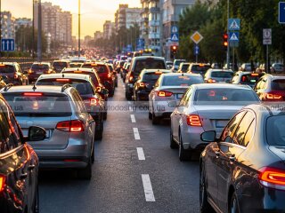 Затор на дороге – штраф для водителя