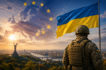 Украинские военные ВСУ на защите Европы