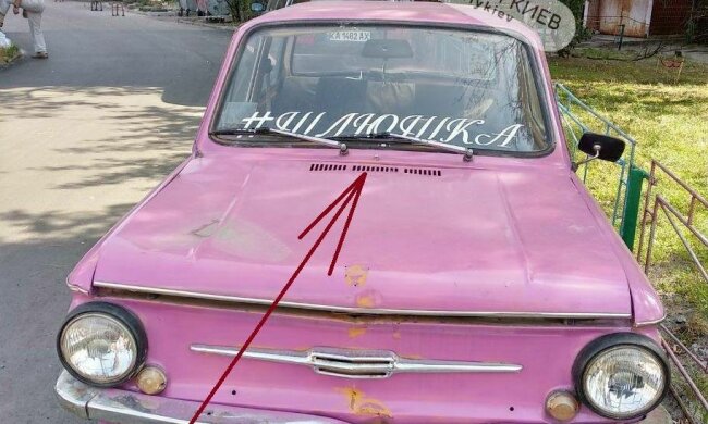 У Києві помітили гламурну "крихітку" в рожевому: "Шл**ка"