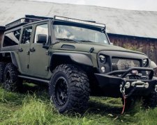 Jeep Wrangler переоборудовали в шестиколесный вездеход (фото)