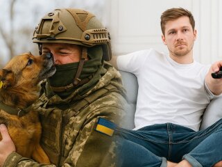 Военный и уклонист, уклонение от мобилизации. Фото Знай.ua