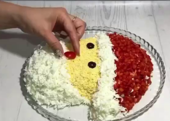 Салат "Санта Клаус", кадр з відео