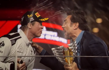 Бред Пітт та Хав’єр Бардем, кадр з фільму "F1"