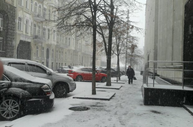 Київ засипало снігом, фото: Знай.uа