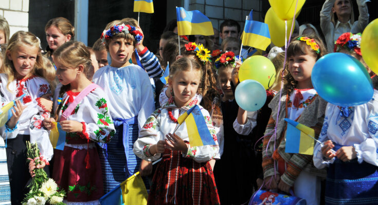 Школьники 1 сентября