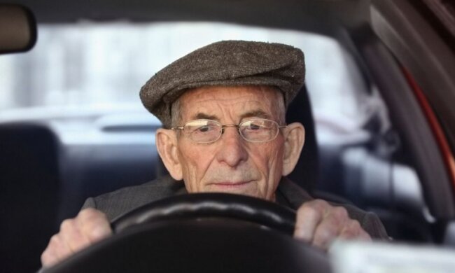 Пожилой человек за рулем. Фото: bild