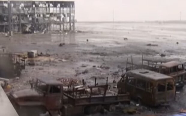 Донецкий аэропорт, кадр из видео
