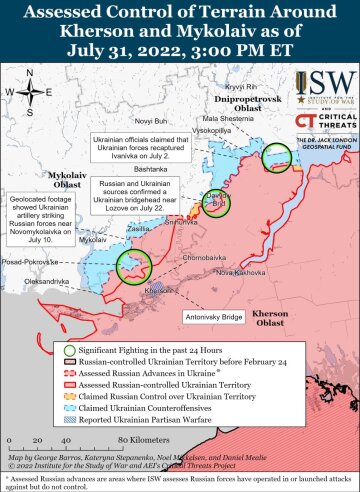 Карта бойових дій, фото: ISW