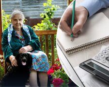 Пенсионер проверяет документы и деньги