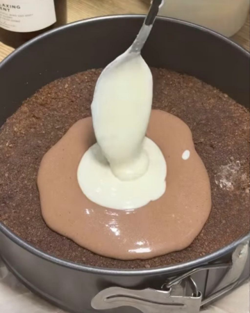 Торт "Зебра" без выпечки: фото скрин рецепта