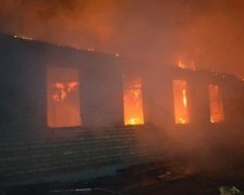 На Одещині згоріла казарма (фото)