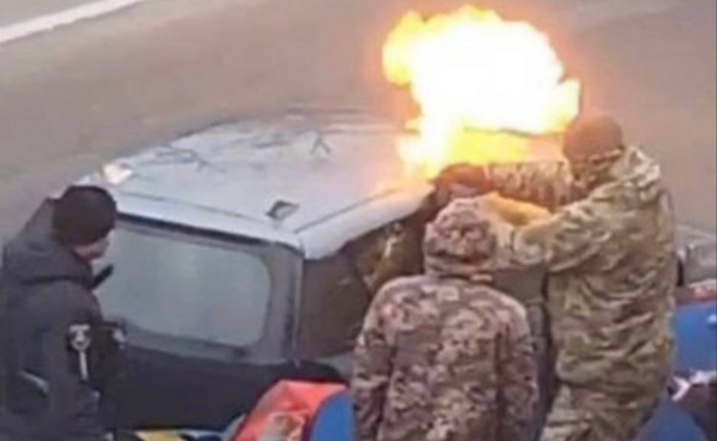 ТЦК, военкомы, мобилизация \ кадр из видео событий в Вышгородском районе