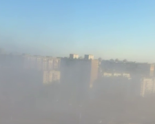Смог в Києві після атак, кадр з відео