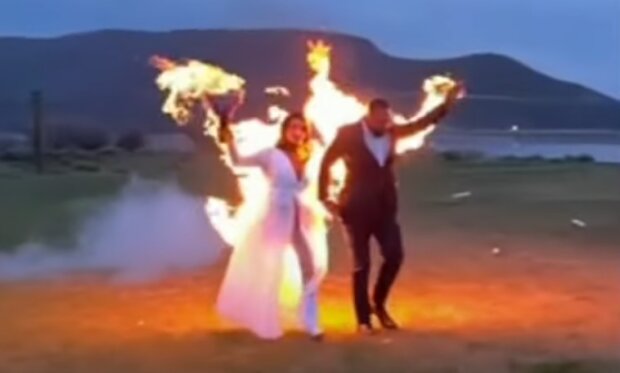 Огонь на свадьбе, скриншот: Youtube