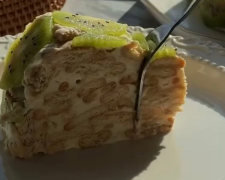 Торт із ківі та бананом: фото скрін рецепту