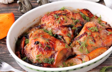 Бедрышки с хурмой, кадр из видео