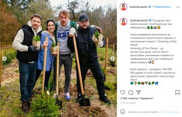 Пост Людмили Барбір в Instagram / скріншот