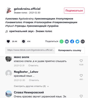Скріншот коментарів, фото: TikTok
