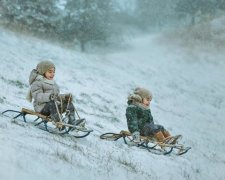 В Украине снегопад: восторженные жители делятся кадрами
