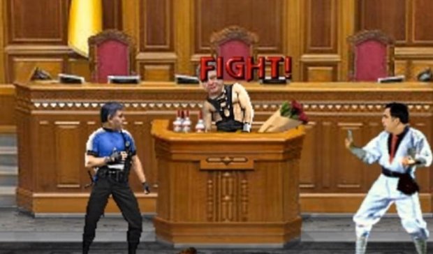 Саакашвили с Аваковым сразились в Mortal Kombat (видео) 